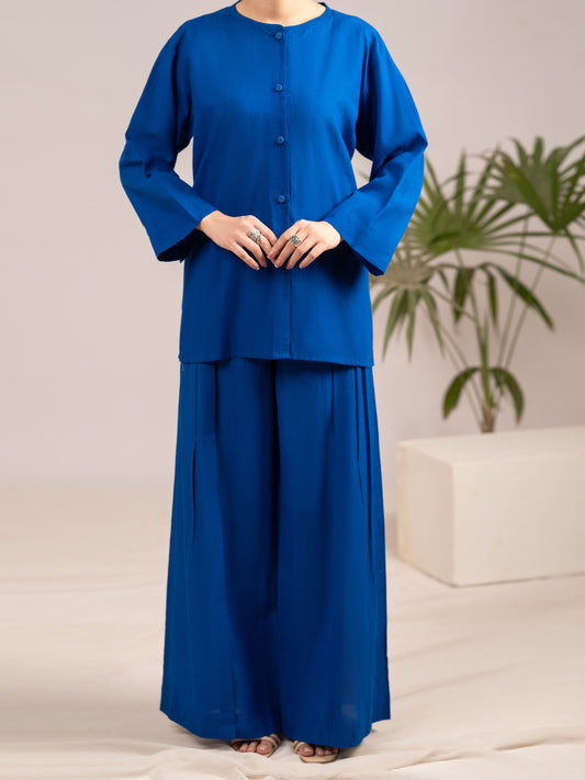 Blue Crosshatch 2Pc Stitched - AL-2PS-LKS-1127