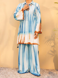 Blue Lawn Stitched 2Pc - AL-2PS-LKS-1116