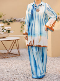 Blue Lawn Stitched 2Pc - AL-2PS-LKS-1116