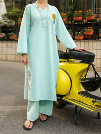 Ferozi Dobby Slub Stitched 2Pc - AL-2PS-LKS-1120