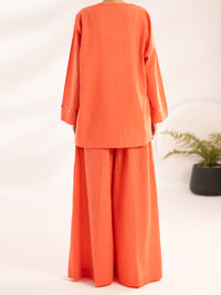 Peach Seersucker 2Pc Stitched - AL-2PS-LKS-1121