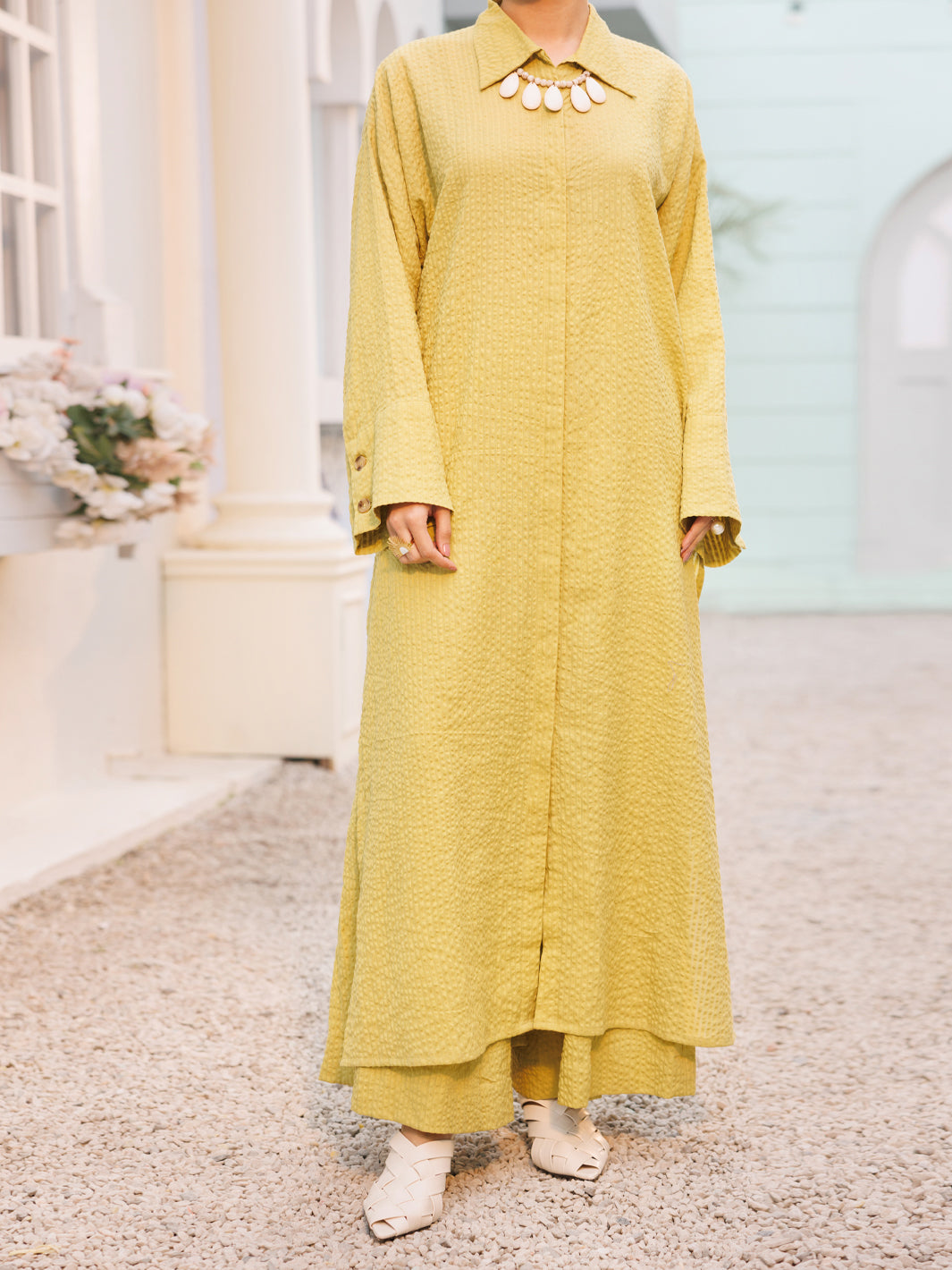 Green Seersucker 2Pc Stitched - AL-2PS-LKS-1124