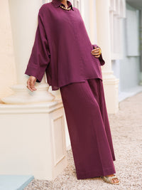 Purple Cross-Hatch 2Pc Stitched - AL-2PS-LKS-1128