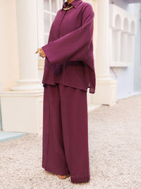 Purple Cross-Hatch 2Pc Stitched - AL-2PS-LKS-1128
