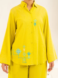 Lime Seersucker 2Pc Stitched - AL-LKS-1136