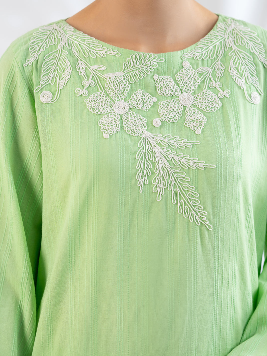 Green Cotton Dobby Stitched 2Pc - AL-2PS-LKS-1141