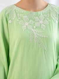 Green Cotton Dobby Stitched 2Pc - AL-2PS-LKS-1141