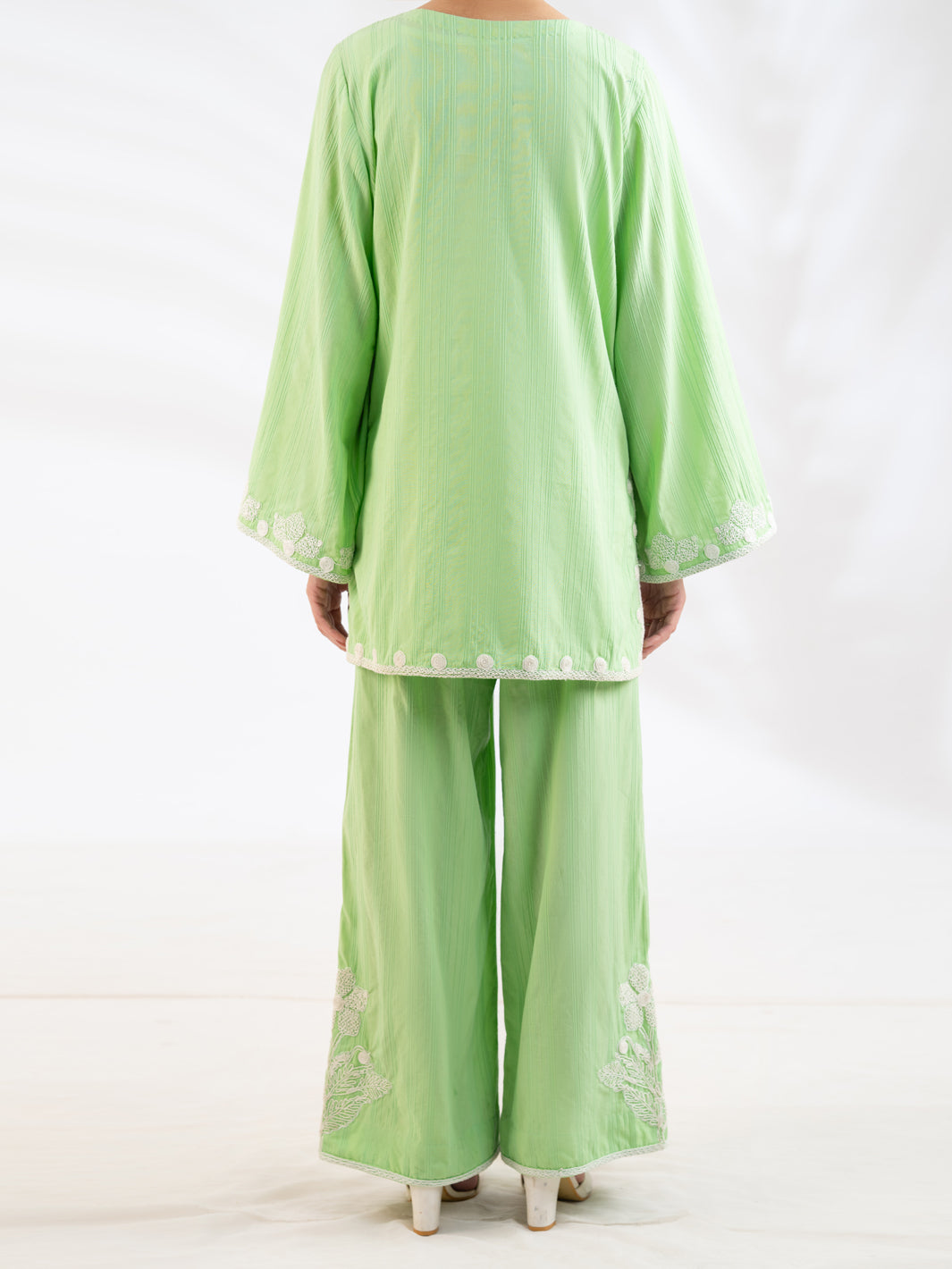 Green Cotton Dobby Stitched 2Pc - AL-2PS-LKS-1141
