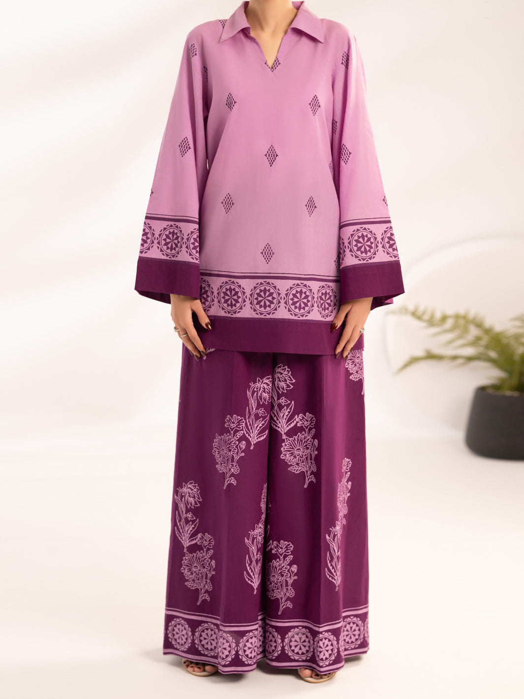 Purple Lawn Stitched 2Pc - AL-2PS-LKS-1144