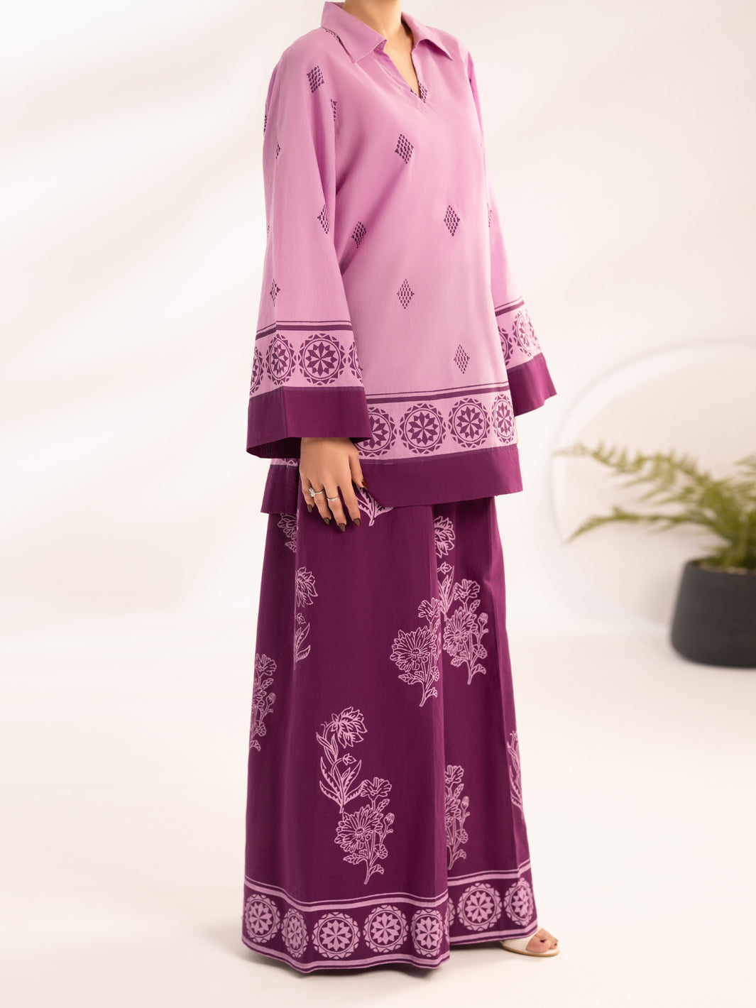 Purple Lawn Stitched 2Pc - AL-2PS-LKS-1144