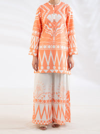 Peach Lawn Stitched 2Pc - AL-2PS-LKS-1149