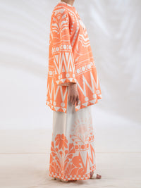 Peach Lawn Stitched 2Pc - AL-2PS-LKS-1149