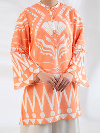 Peach Lawn Stitched 2Pc - AL-2PS-LKS-1149