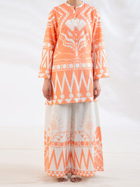 Peach Lawn Stitched 2Pc - AL-2PS-LKS-1149