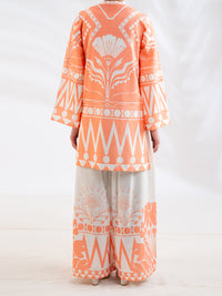 Peach Lawn Stitched 2Pc - AL-2PS-LKS-1149