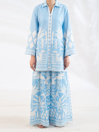 Blue Lawn Stitched 2Pc - AL-2PS-LKS-1150