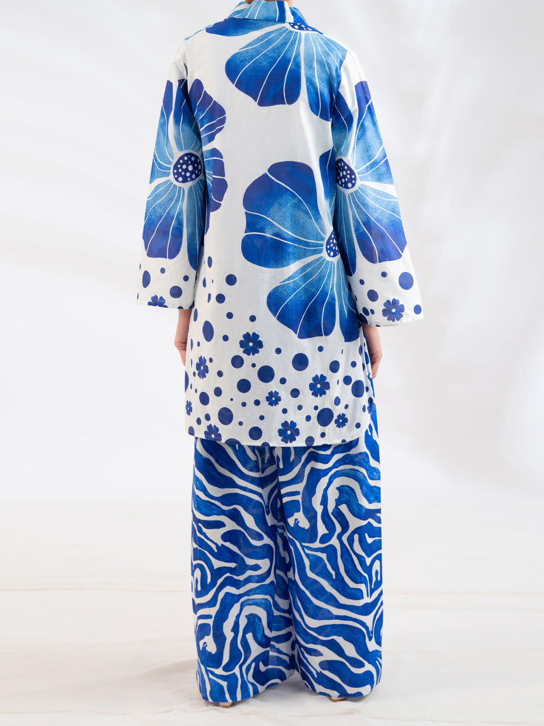 Blue Lawn Stitched 2Pc - AL-2PS-LKS-1151