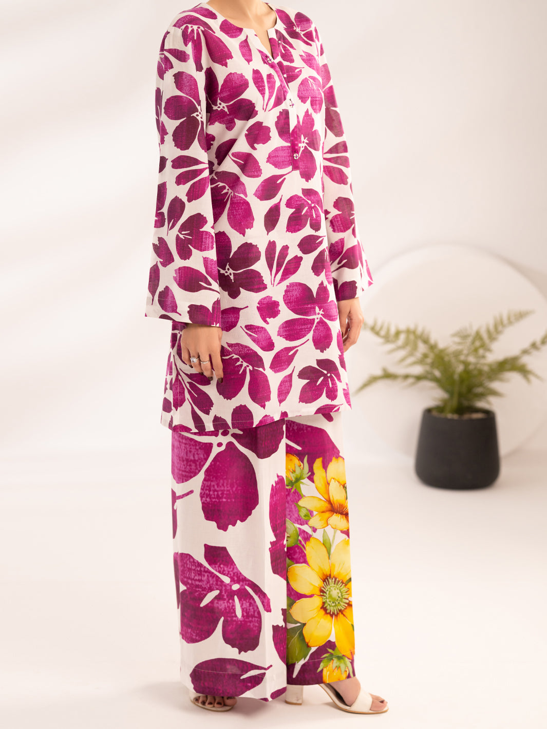 Purple Lawn 2Pc Stitched - AL-2PS-LKS-1153