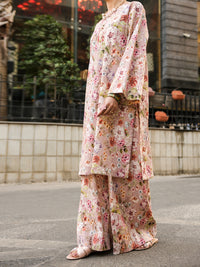 Peach Seersucker 2Pc Stitched - AL-2PS-LKS-1155B