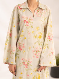 Brown Cotton Dobby 2Pc Stitched - AL-2PS-LKS-1156