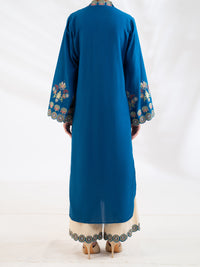 Blue Embroidered Lawn Kurti - AL-LK-1160