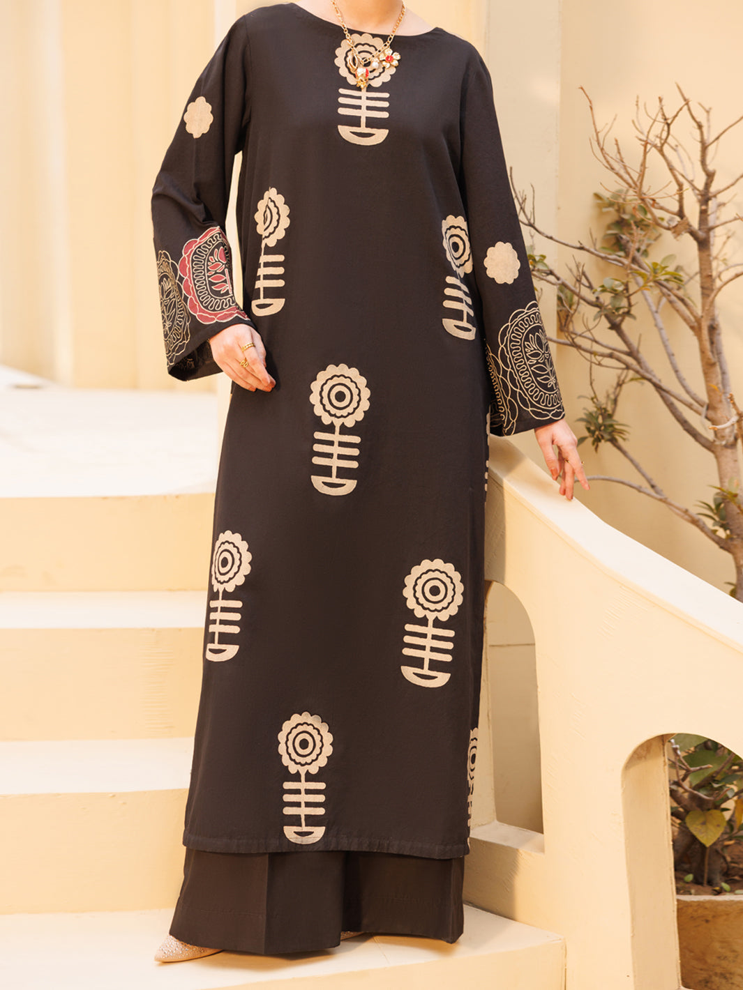 Black Lawn 2Pc Stitched - AL-2PS-LKS-1163