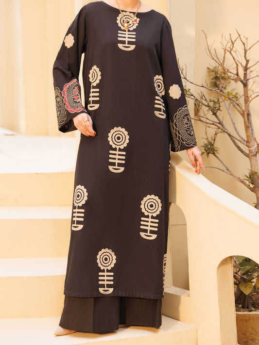 Black Lawn 2Pc Stitched - AL-2PS-LKS-1163