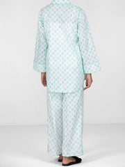 Light Green Cotton 2 Piece Stitched Nightwear - AL-LKS-NW-1011