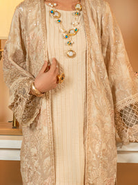 Light Brown Chiffon 3Pc Formal Unstitched - AL-3PS-LS-UN-423