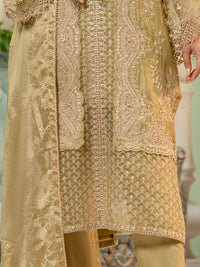 Pista Green Chiffon 3Pc Formal Unstitched - AL-3PS-LS-UN-424