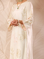 Off White Raw Silk 2 Piece Formal Stitched - AL-LS-LKS-480 - Almirah Online