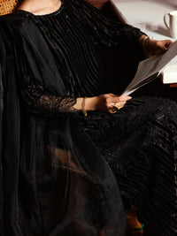 Black Velvet Formal 3Pc Stitched - AL-3PS-LS-562