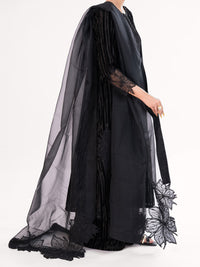 Black Velvet Formal 3Pc Stitched - AL-3PS-LS-562