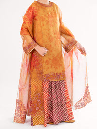 Mustard Mesuri Formal 3Pc Stitched - AL-3PS-LS-571