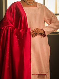 Light Pink Raw Silk Formal 3Pc Stitched - AL-3PS-SS-LS-576