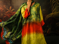 Green Silk Formal 3Pc Stitched - AL-3PS-SS-LS-583