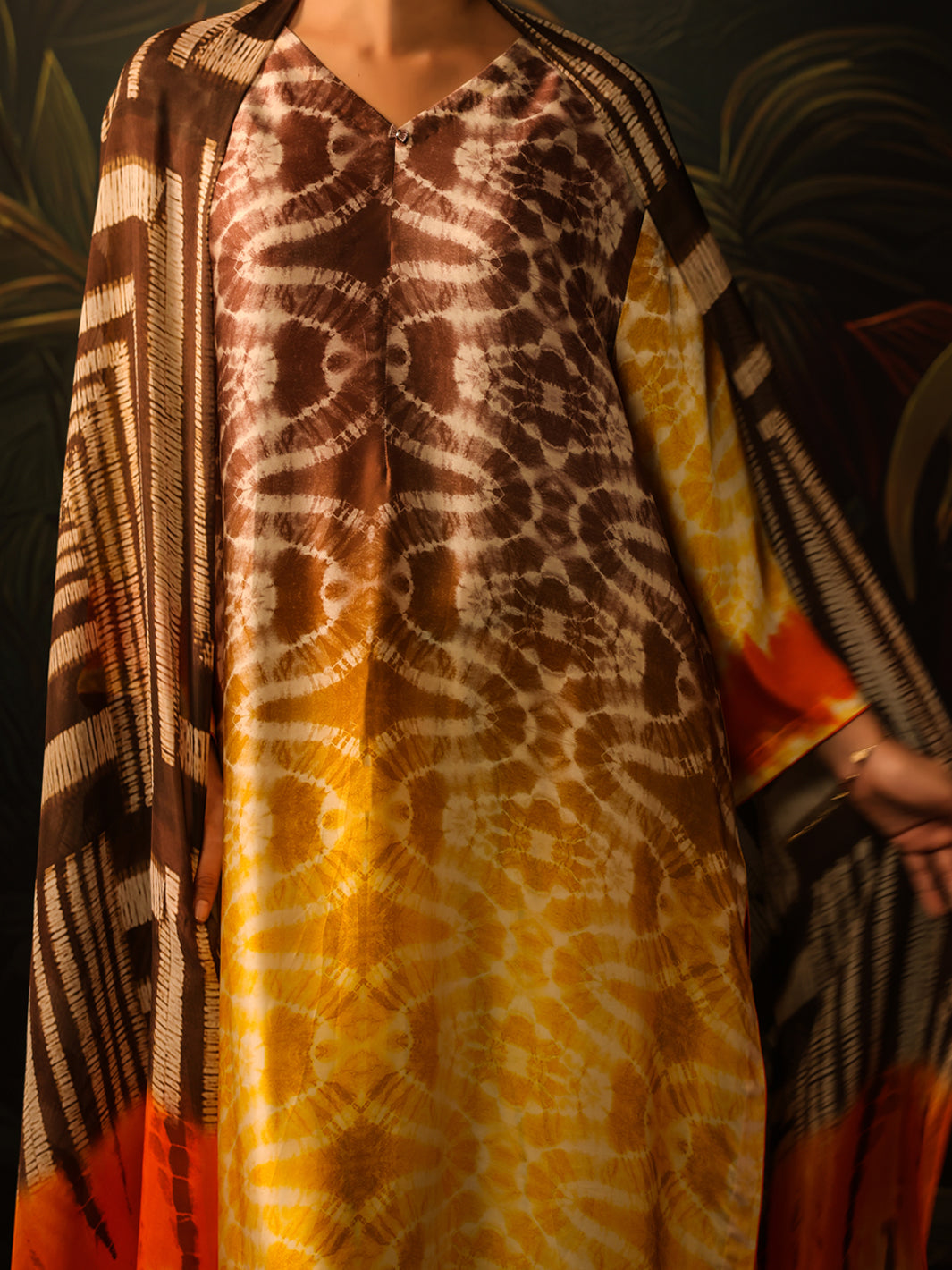 Yellow Silk Formal 3Pc Stitched - AL-3PS-SS-LS-585