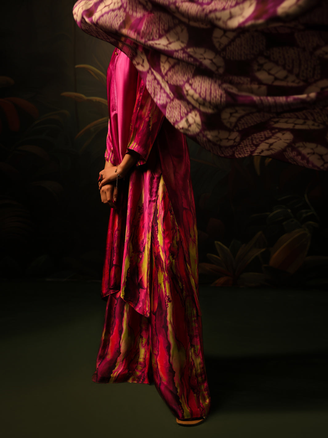 Purple Silk Formal 3Pc Stitched - AL-3PS-SS-LS-587