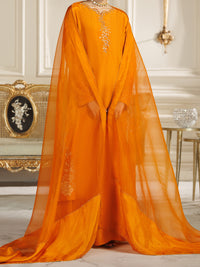 Rust Viscose Formal Stitched 3Pc - AL-3PS-LS-588