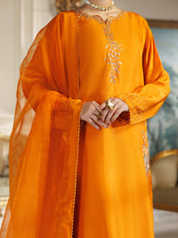 Rust Viscose Formal Stitched 3Pc - AL-3PS-LS-588