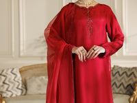 Red Viscose Formal Stitched 3Pc - AL-3PS-LS-589