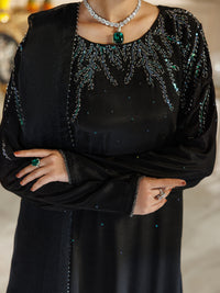 Black Viscose Formal Stitched 3Pc - AL-3PS-LS-590