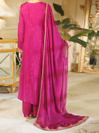 Purple Raw Silk Formal 3Pc Stitched - AL-3PS-LS-596