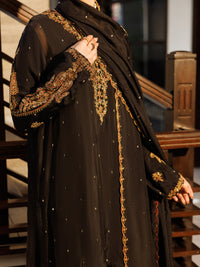 Black Amore Silk Formal Stitched 3Pc - AL-3PS-LS-621