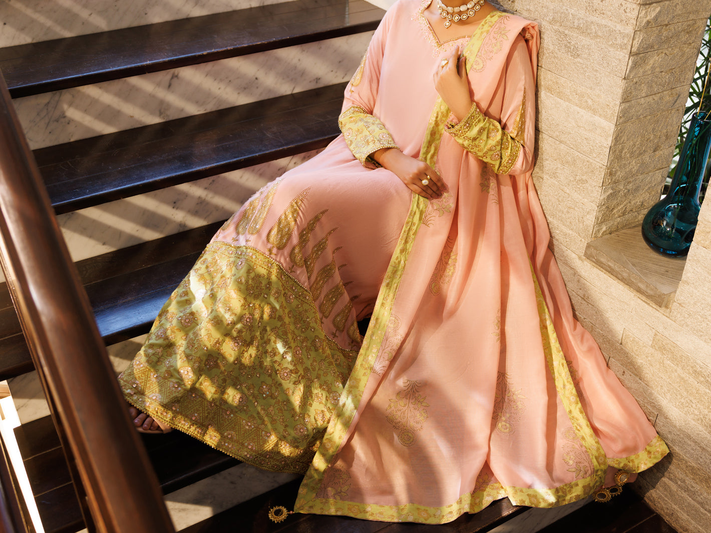 Pink Viscose Sheesha Silk Formal Stitched 3Pc - AL-3PS-LS-624