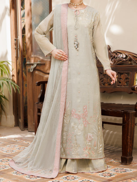 Pistachio Green Formal Stitched 3Pc - AL-3PS-LS-626