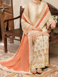 Pistachio Green Mesuri Formal Stitched 3Pc - AL-3PS-LS-627