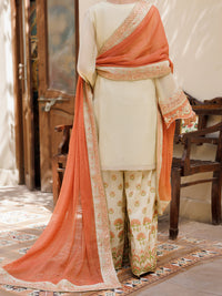 Pistachio Green Mesuri Formal Stitched 3Pc - AL-3PS-LS-627