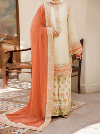 Pistachio Green Mesuri Formal Stitched 3Pc - AL-3PS-LS-627