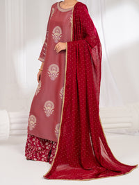Pink Lawa Silk Formal Stitched 3Pc - AL-3PS-LS-633